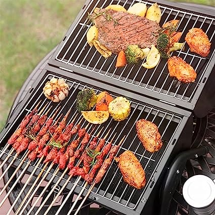 Round Folding BBQ Grill, Outdoor Tabletop Barbecue Grill, Multifunctional Portable Charcoal Grill, Compact Camping Grills for Outdoor Cooking, Smokey Charcoal Grill, Small Charcoal BBQ Grill Kitchen Cooking Tools, Counter Top Double Sided BBQ Oven Round Folding BBQ Grill, Outdoor Tabletop Barbecue Grill, Multifunctional Portable Charcoal Grill, Compact Camping Grills for Outdoor Cooking, Smokey Charcoal Grill, Small Charcoal BBQ Grill Kitchen Cooking Tools, Counter Top Double Sided BBQ Oven
